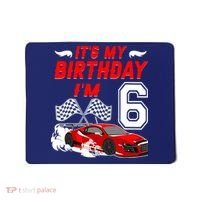ItS My 6th Birthday Boy Race Car Racing 6 Years Old Mousepad thumb 0