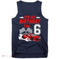 ItS My 6th Birthday Boy Race Car Racing 6 Years Old Tank Top thumb 0