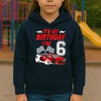 ItS My 6th Birthday Boy Race Car Racing 6 Years Old Kids Hoodie thumb 3