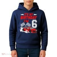 ItS My 6th Birthday Boy Race Car Racing 6 Years Old Kids Hoodie thumb 4