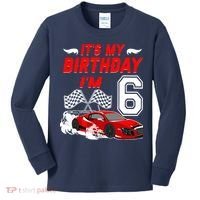 ItS My 6th Birthday Boy Race Car Racing 6 Years Old Kids Long Sleeve Shirt thumb 0