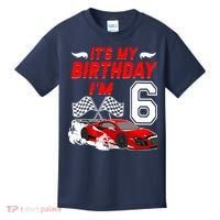 ItS My 6th Birthday Boy Race Car Racing 6 Years Old Kids T-Shirt thumb 0