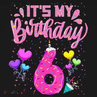 Its My 6th Birthday Doughnut Happy 6 Years Old Girl Kids Apron thumb 3