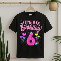 Its My 6th Birthday Doughnut Happy 6 Years Old Girl Kids T-Shirt thumb 2
