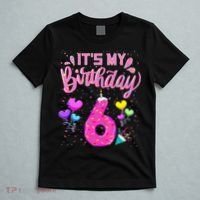 Its My 6th Birthday Doughnut Happy 6 Years Old Girl Kids T-Shirt thumb 5