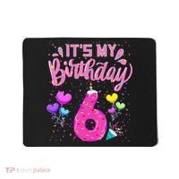 Its My 6th Birthday Doughnut Happy 6 Years Old Girl Kids Mousepad thumb 0