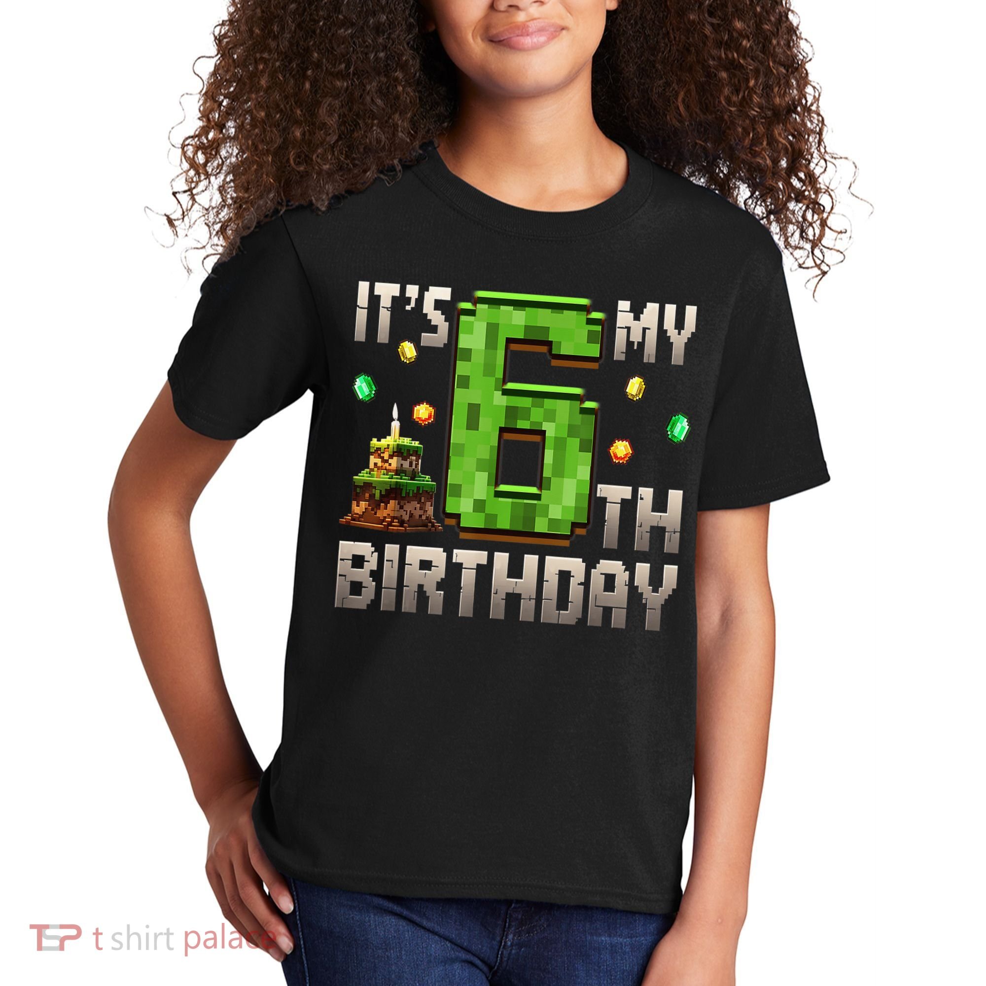 It'S My 6th Birthday 6 Year Old Gamer Pixel Birthday Boy Style Kids T-Shirt