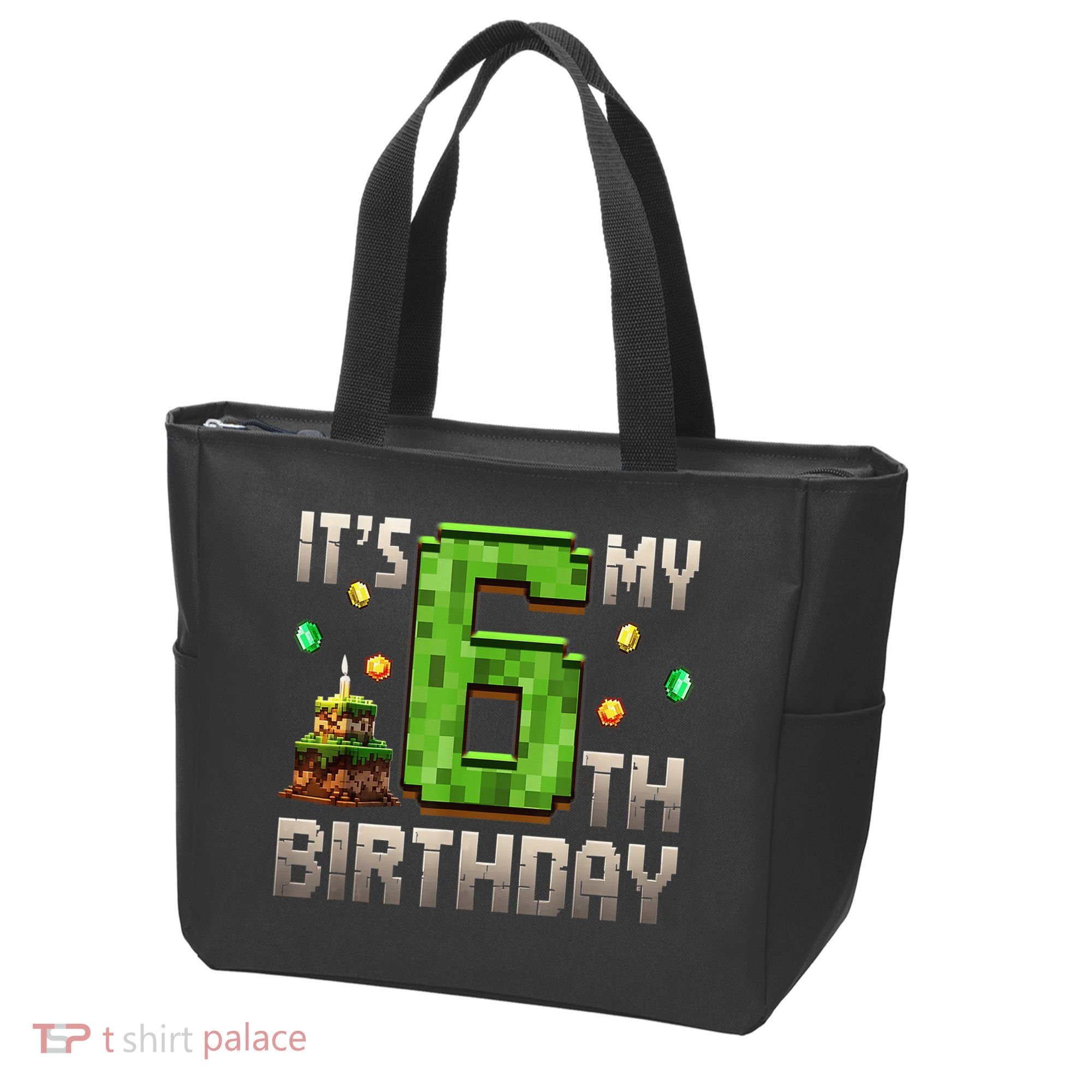It'S My 6th Birthday 6 Year Old Gamer Pixel Birthday Boy Style Tote Bag