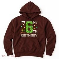 It'S My 6th Birthday 6 Year Old Gamer Pixel Birthday Boy Style Hoodie thumb 0