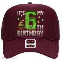 It'S My 6th Birthday 6 Year Old Gamer Pixel Birthday Boy Style Hat thumb 0