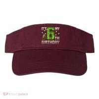 It'S My 6th Birthday 6 Year Old Gamer Pixel Birthday Boy Style Visor thumb 0