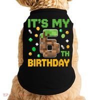 It'S My 6th Birthday Video Game Pixel Birthday Boy Doggie Tank thumb 0
