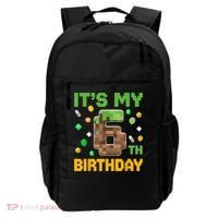 It'S My 6th Birthday Video Game Pixel Birthday Boy Backpack thumb 0