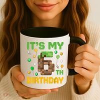 It'S My 6th Birthday Video Game Pixel Birthday Boy Coffee Mug thumb 3