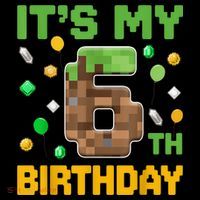 It'S My 6th Birthday Video Game Pixel Birthday Boy Coffee Mug thumb 5