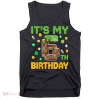 It'S My 6th Birthday Video Game Pixel Birthday Boy Tank Top thumb 0