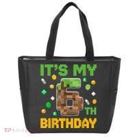 It'S My 6th Birthday Video Game Pixel Birthday Boy Tote Bag thumb 0