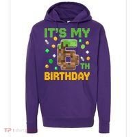 It'S My 6th Birthday Video Game Pixel Birthday Boy Hoodie thumb 0