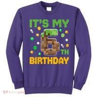 It'S My 6th Birthday Video Game Pixel Birthday Boy Sweatshirt thumb 0
