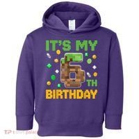 It'S My 6th Birthday Video Game Pixel Birthday Boy Toddler Hoodie thumb 0