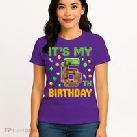 It'S My 6th Birthday Video Game Pixel Birthday Boy Women's T-Shirt thumb 4