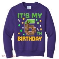 It'S My 6th Birthday Video Game Pixel Birthday Boy Kids Sweatshirt thumb 0