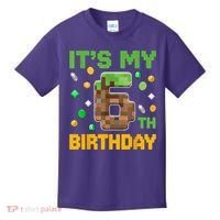 It'S My 6th Birthday Video Game Pixel Birthday Boy Kids T-Shirt thumb 0