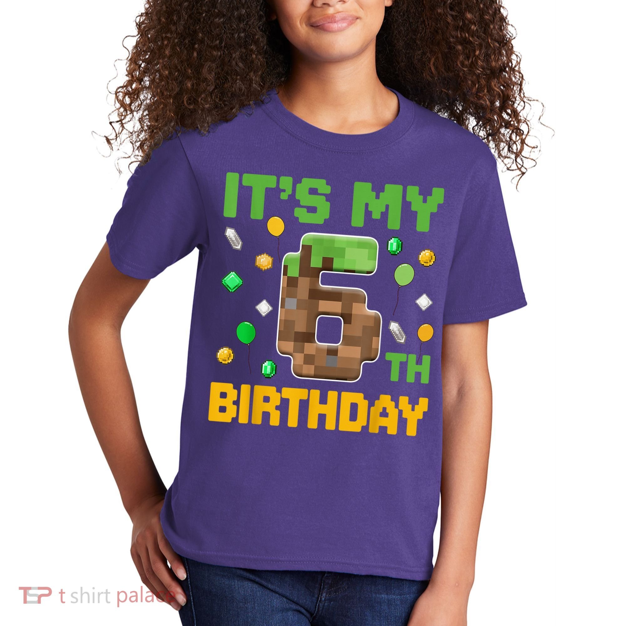 It'S My 6th Birthday Video Game Pixel Birthday Boy Kids T-Shirt