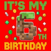 It'S My 6th Birthday Video Game Pixel Birthday Boy Santa Hat thumb 1