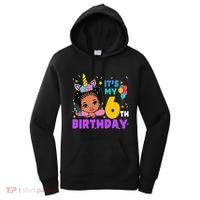 ItS My 6th Birthday African American Black Girl Melanin Women's Hoodie thumb 0