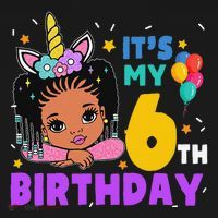 ItS My 6th Birthday African American Black Girl Melanin Women's Hoodie thumb 2