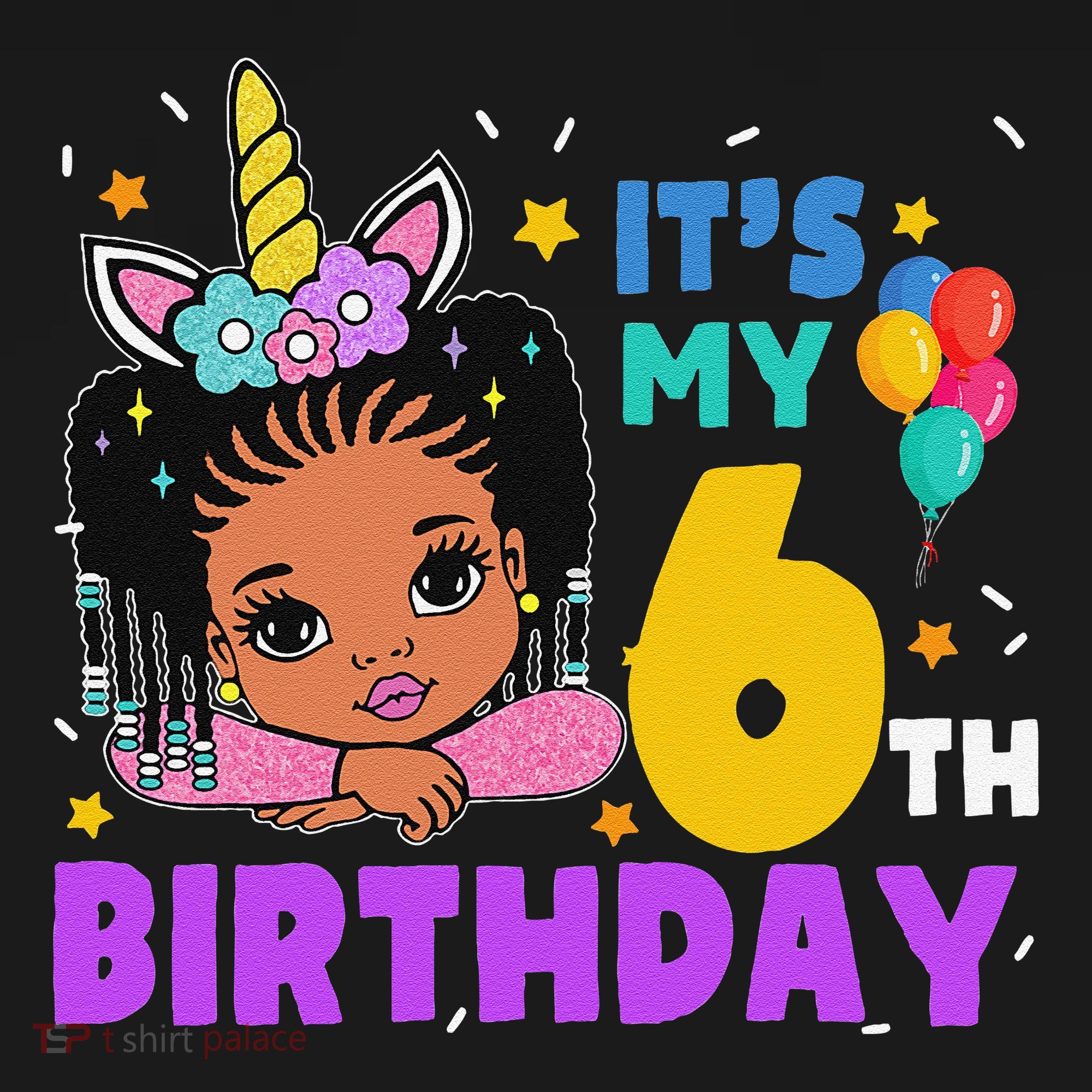 ItS My 6th Birthday African American Black Girl Melanin Women's Hoodie