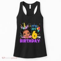 ItS My 6th Birthday African American Black Girl Melanin Women's Tank Top thumb 0