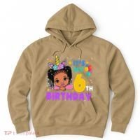 ItS My 6th Birthday African American Black Girl Melanin Hoodie thumb 0