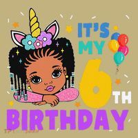 ItS My 6th Birthday African American Black Girl Melanin Sweatshirt thumb 2