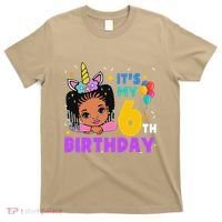 ItS My 6th Birthday African American Black Girl Melanin T-Shirt thumb 0