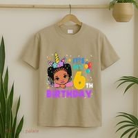 ItS My 6th Birthday African American Black Girl Melanin T-Shirt thumb 2