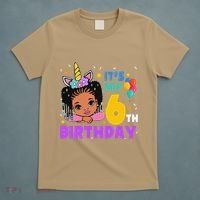 ItS My 6th Birthday African American Black Girl Melanin T-Shirt thumb 5