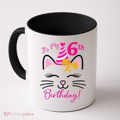 Its My 6th Birthday Funny Cat Birthday 6 Year Old Coffee Mug