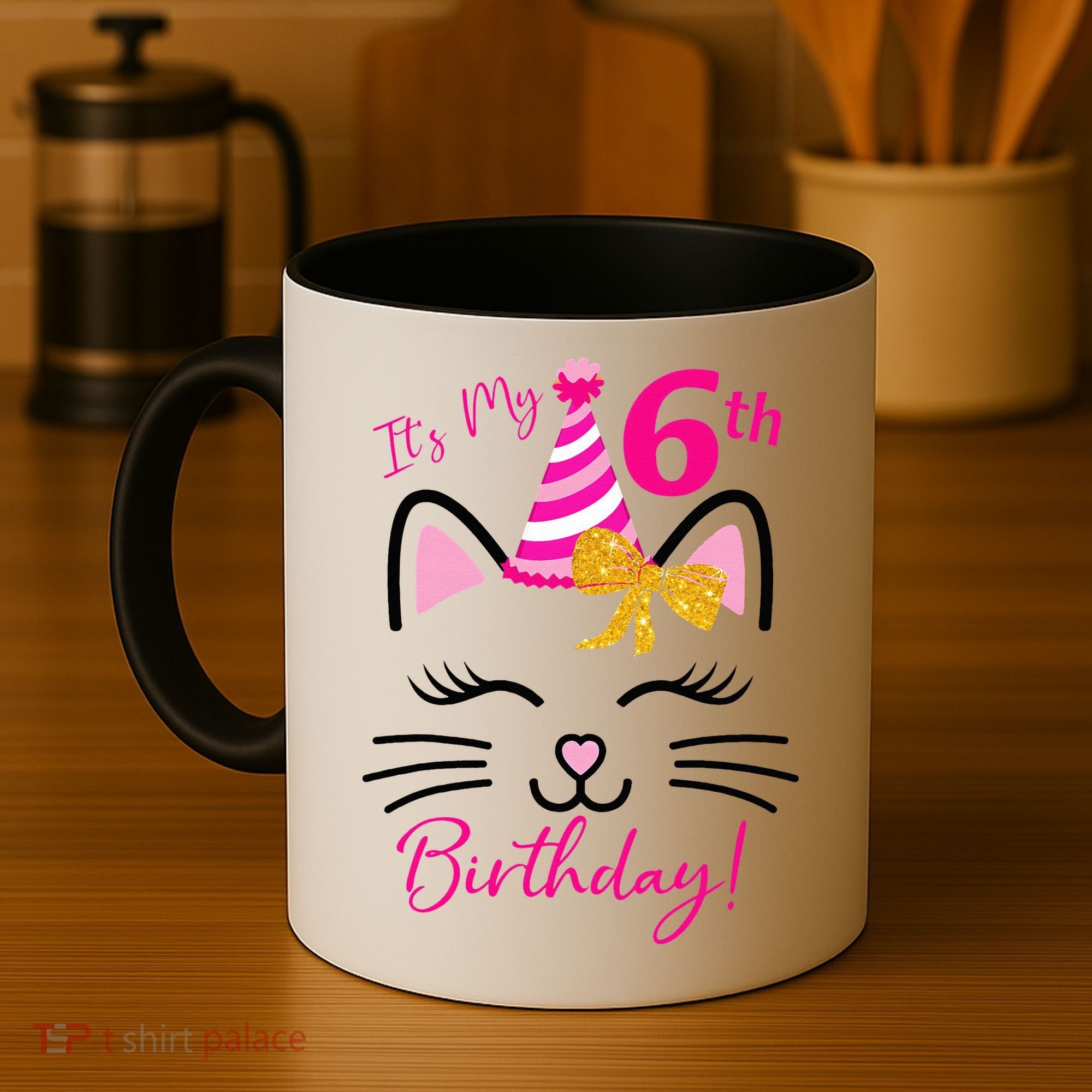 Its My 6th Birthday Funny Cat Birthday 6 Year Old Coffee Mug