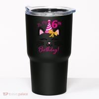 Its My 6th Birthday Funny Cat Birthday 6 Year Old Tumbler thumb 0