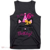 Its My 6th Birthday Funny Cat Birthday 6 Year Old Tank Top thumb 0