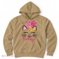 Its My 6th Birthday Funny Cat Birthday 6 Year Old Hoodie thumb 0