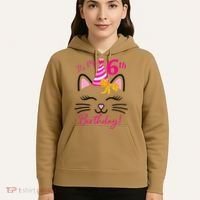 Its My 6th Birthday Funny Cat Birthday 6 Year Old Hoodie thumb 5