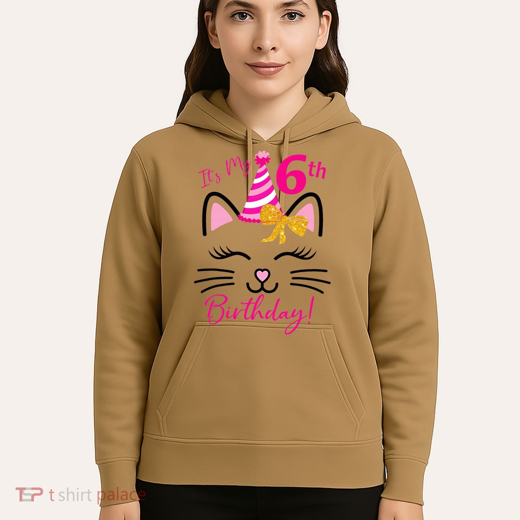 Its My 6th Birthday Funny Cat Birthday 6 Year Old Hoodie