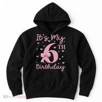 It's My 6th Birthday Girl Coquette Bow 6 Years Old Hoodie thumb 0