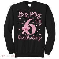 It's My 6th Birthday Girl Coquette Bow 6 Years Old Sweatshirt thumb 0