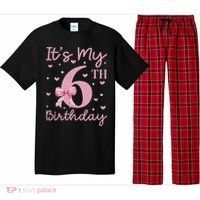 It's My 6th Birthday Girl Coquette Bow 6 Years Old Pajama Set thumb 0