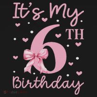 It's My 6th Birthday Girl Coquette Bow 6 Years Old Women's Hoodie thumb 2