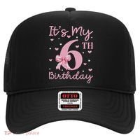 It's My 6th Birthday Girl Coquette Bow 6 Years Old Hat thumb 0